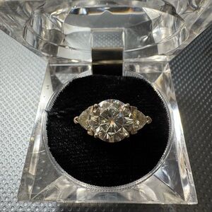 14k Gold and moissanite ring
